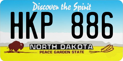 ND license plate HKP886