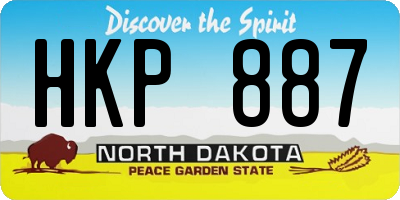 ND license plate HKP887