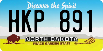 ND license plate HKP891