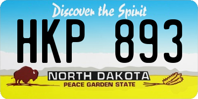 ND license plate HKP893