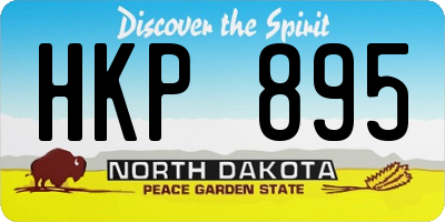 ND license plate HKP895