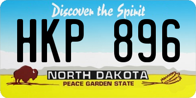 ND license plate HKP896