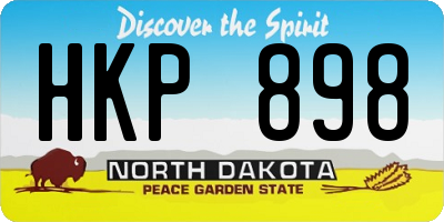 ND license plate HKP898