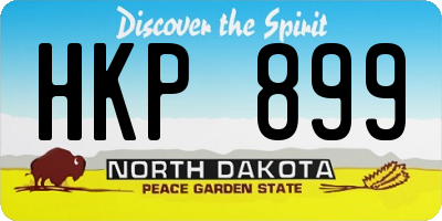 ND license plate HKP899