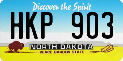 ND license plate HKP903