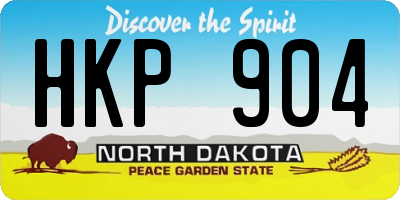ND license plate HKP904