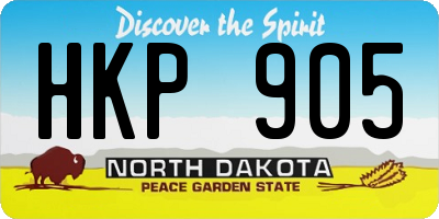 ND license plate HKP905