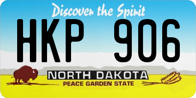 ND license plate HKP906