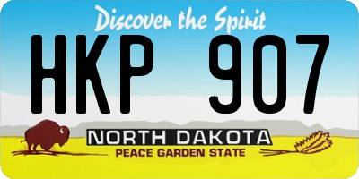 ND license plate HKP907