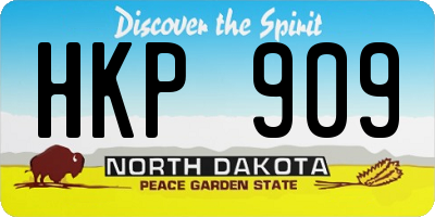 ND license plate HKP909
