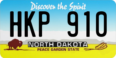 ND license plate HKP910