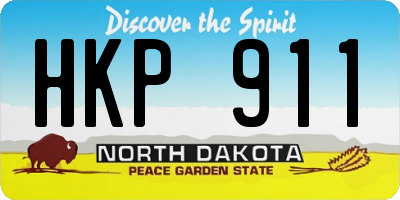 ND license plate HKP911