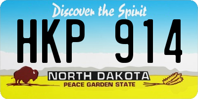 ND license plate HKP914
