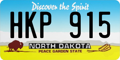 ND license plate HKP915