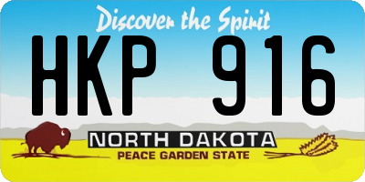 ND license plate HKP916