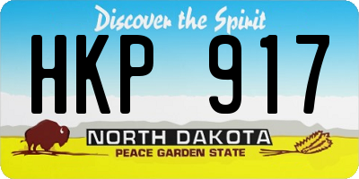 ND license plate HKP917