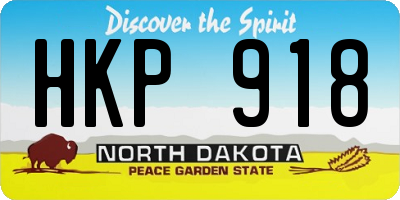 ND license plate HKP918