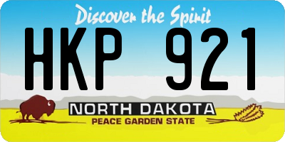 ND license plate HKP921