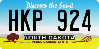 ND license plate HKP924