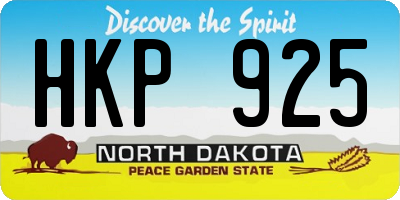 ND license plate HKP925