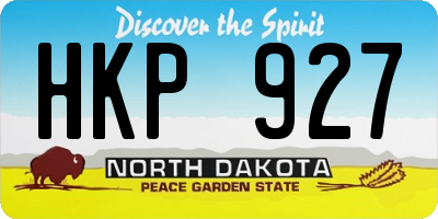 ND license plate HKP927
