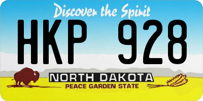 ND license plate HKP928