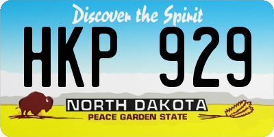 ND license plate HKP929