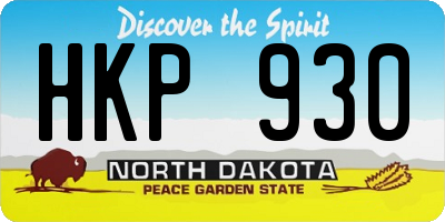 ND license plate HKP930