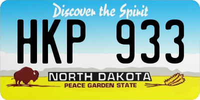 ND license plate HKP933