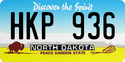 ND license plate HKP936