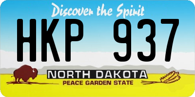 ND license plate HKP937