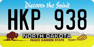 ND license plate HKP938