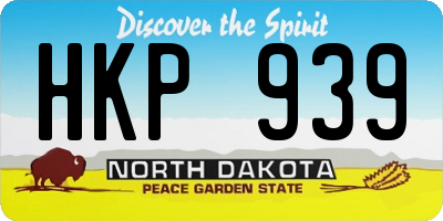 ND license plate HKP939