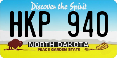 ND license plate HKP940