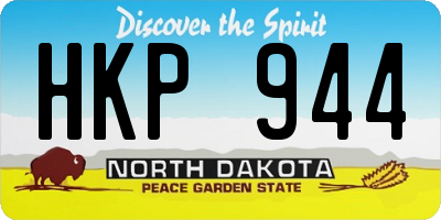ND license plate HKP944