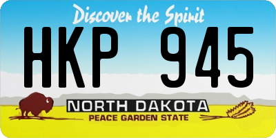 ND license plate HKP945