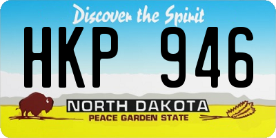 ND license plate HKP946