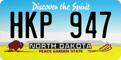 ND license plate HKP947