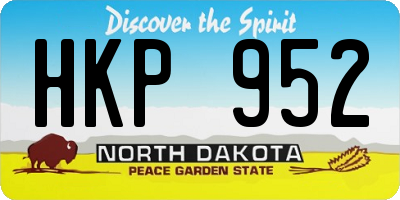 ND license plate HKP952