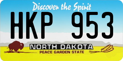 ND license plate HKP953