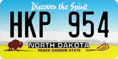 ND license plate HKP954