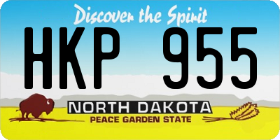 ND license plate HKP955