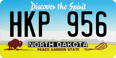 ND license plate HKP956