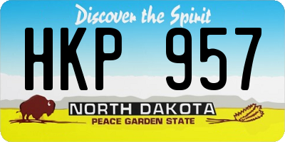 ND license plate HKP957