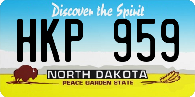 ND license plate HKP959