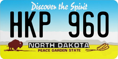 ND license plate HKP960