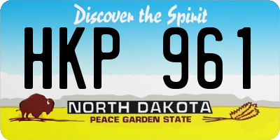 ND license plate HKP961