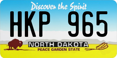 ND license plate HKP965