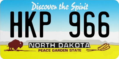 ND license plate HKP966