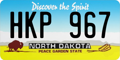 ND license plate HKP967